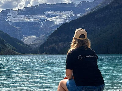 Louise from TourCompass at Lake Louise