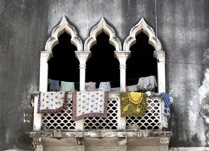 Carved balcony in Stone Town