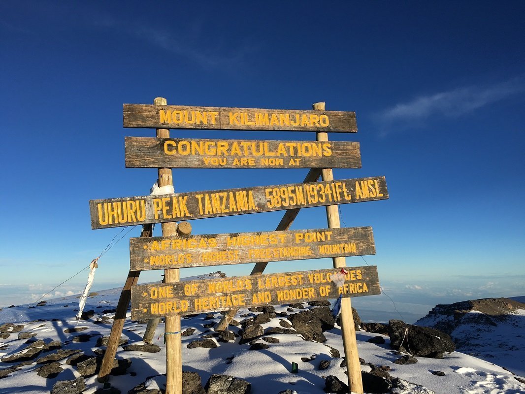 The peak of Kilimanjaro