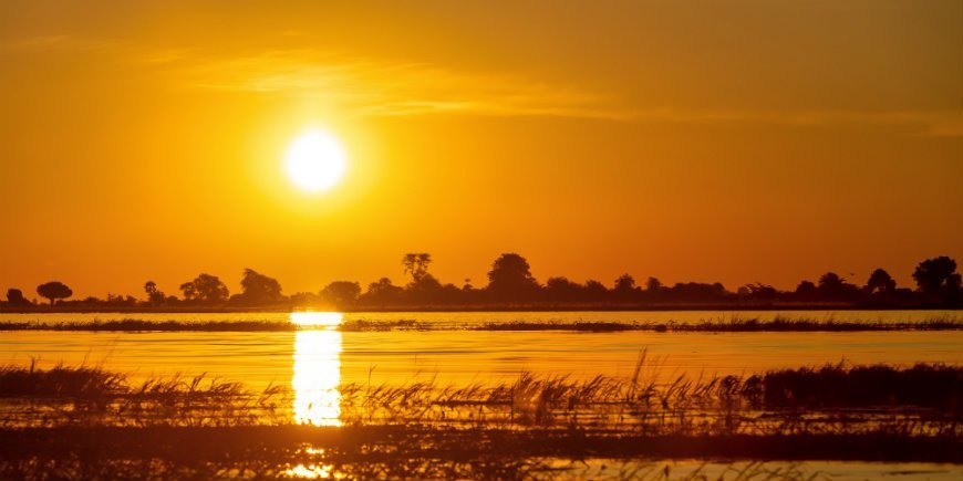 sunset in chobe