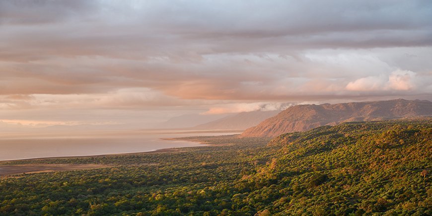 The view of Lake Manyara 