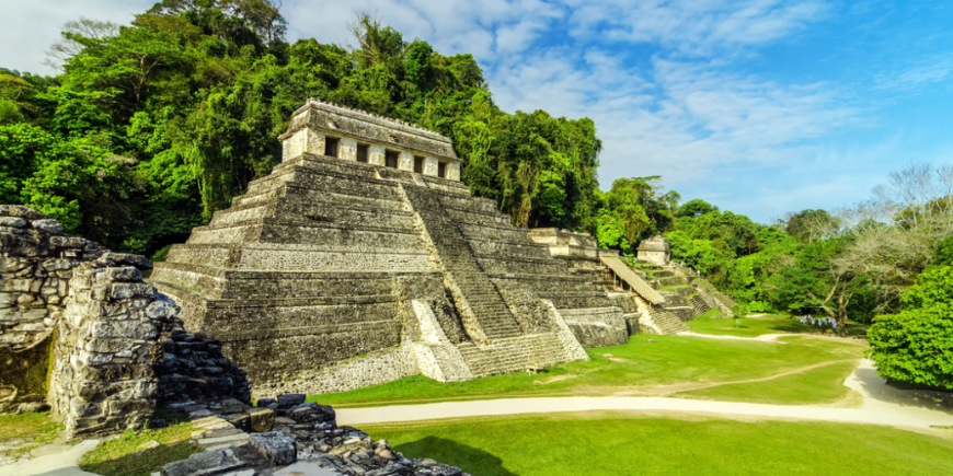 Mayan ruins in Palenque Mexico