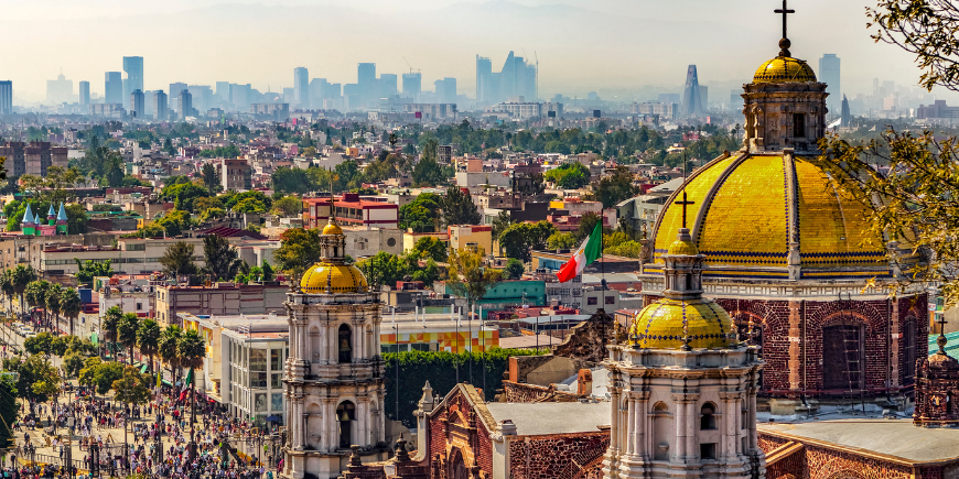 Aerial view of Mexico City