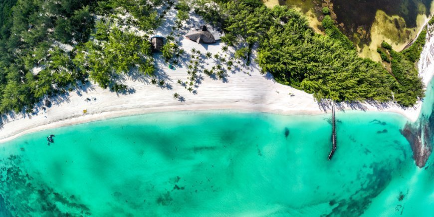 Isla Cozumel in Mexico seen from above