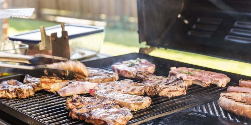 australian barbecue meat on grill