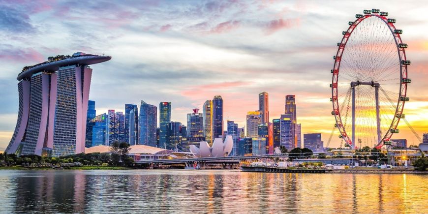 Sunset over Singapore