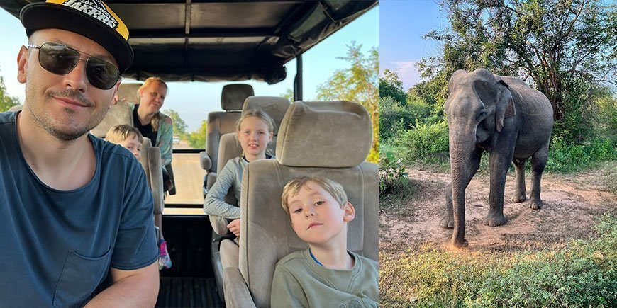 On safari in Udawalawe National Park