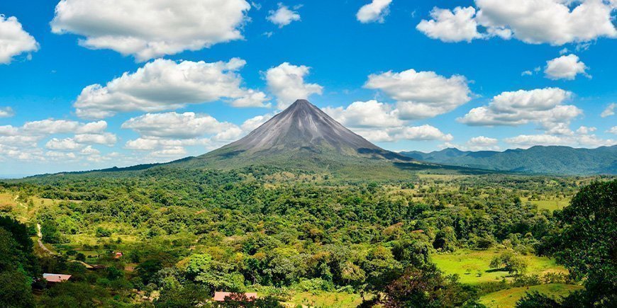 View of the Arenal Volcano in Costa Rica