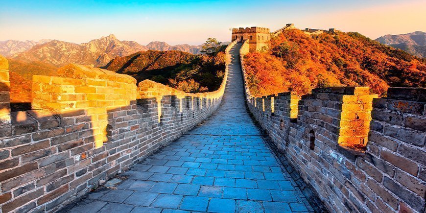 Autumn colours at the Great Wall in Beijing