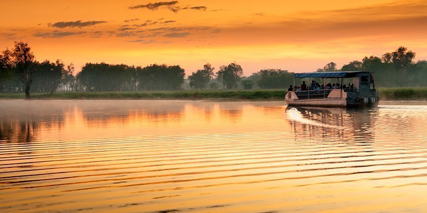 Boat trip on the Yellow Waters in Kakadu National Park, Australia