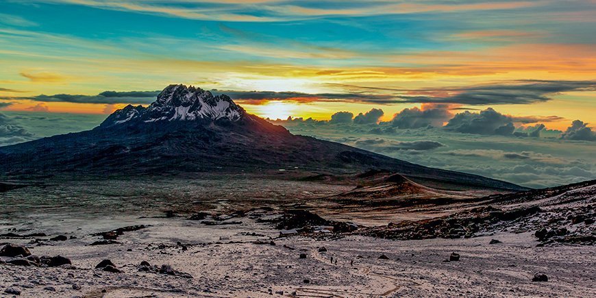 View of Kilimanjaro at sunrise