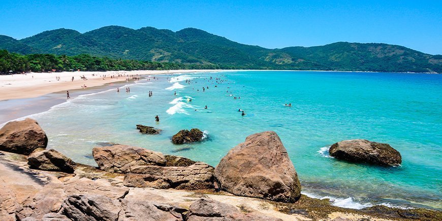 Sunny day at Lopes Mendes in Brazil