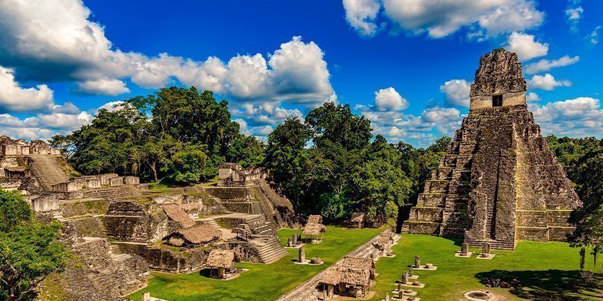 Ruins in Tikal National Park in Guatemala