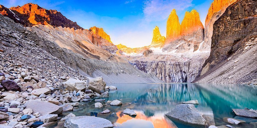 The towers of Torres del Paine in Chile