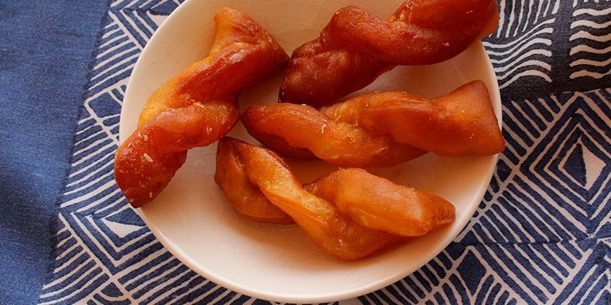 Plate of the South African cake, Koeksisters