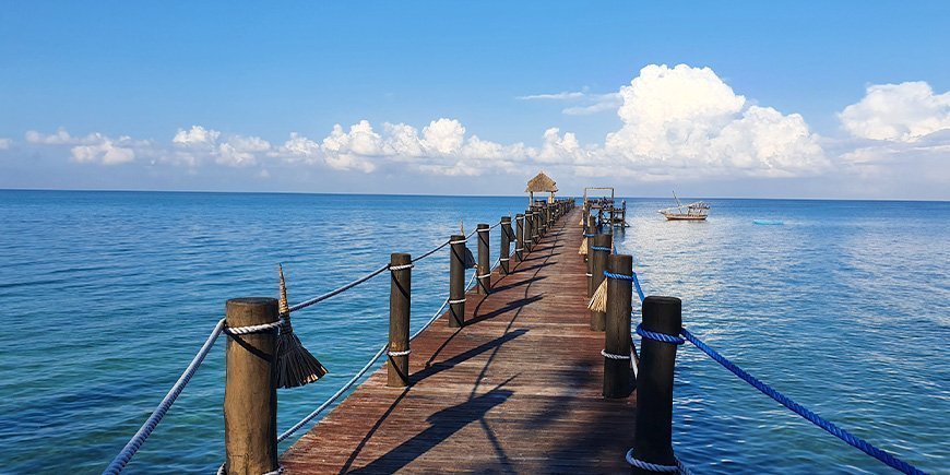 Long jetty in Zanzibar