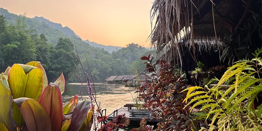 Beautiful view by the River Kwai