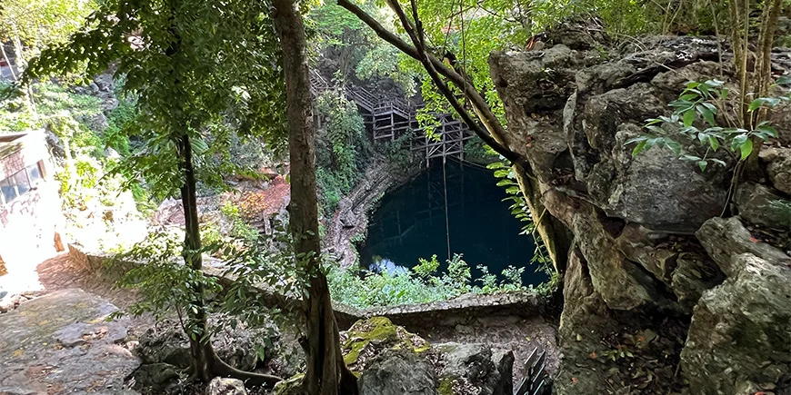Entrance to Cenote Zaci