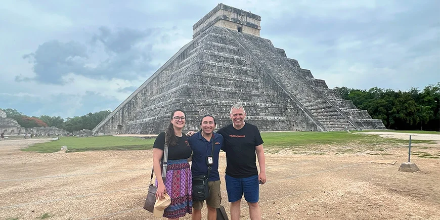 Chrismarie and Tom in front of Chichen Itza