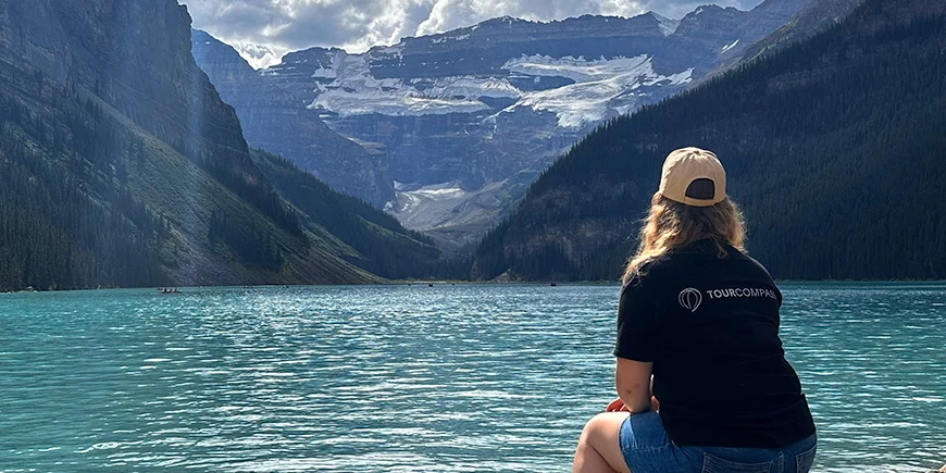 Louise from TourCompass at Lake Louise
