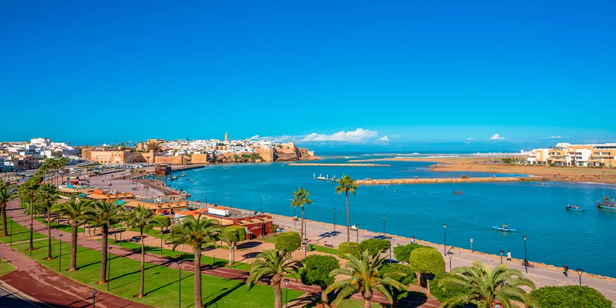 Sunny day at the harbour in Rabat, Morocco