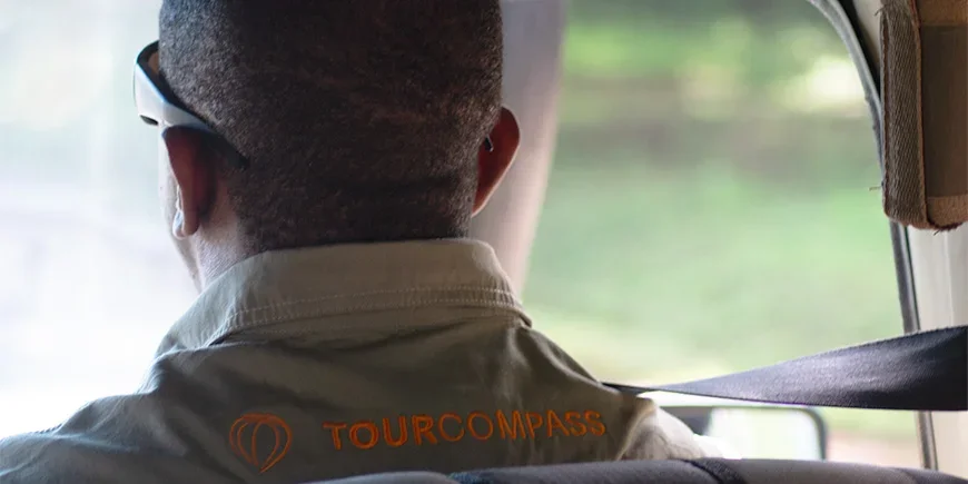 Our guide Issa behind the wheel