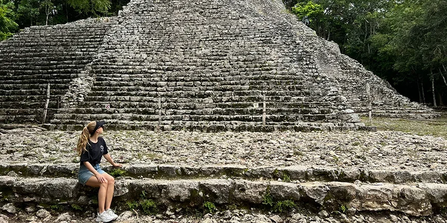 Nadia visits some Maya ruins in Mexico