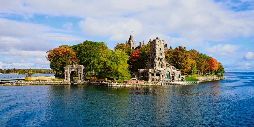 Heart Island in Thousand Islands National Park in eastern Canada
