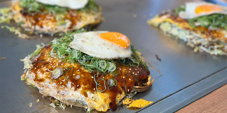 A Hiroshima-style Okonomiyaki
