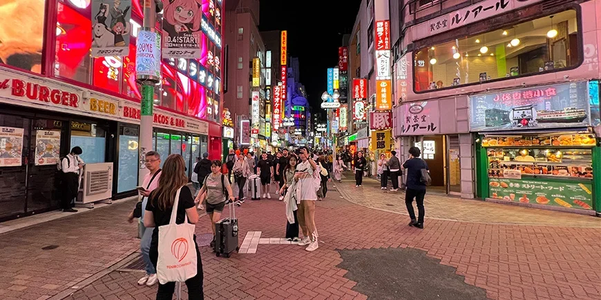 TourCompass employee exploring the area around Shibuya