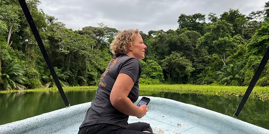 Meike from TourCompass on Gatún Lake in Panama