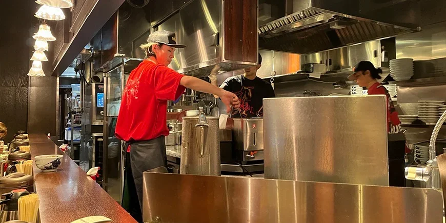 Scene from a Japanese restaurant