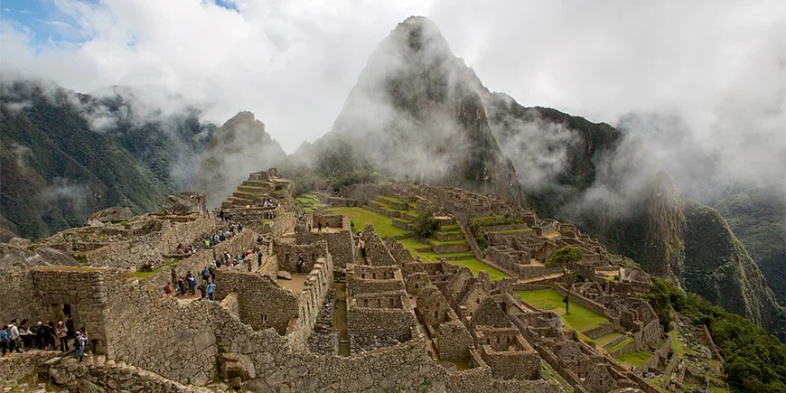 Foggy weather at Machu Picchu