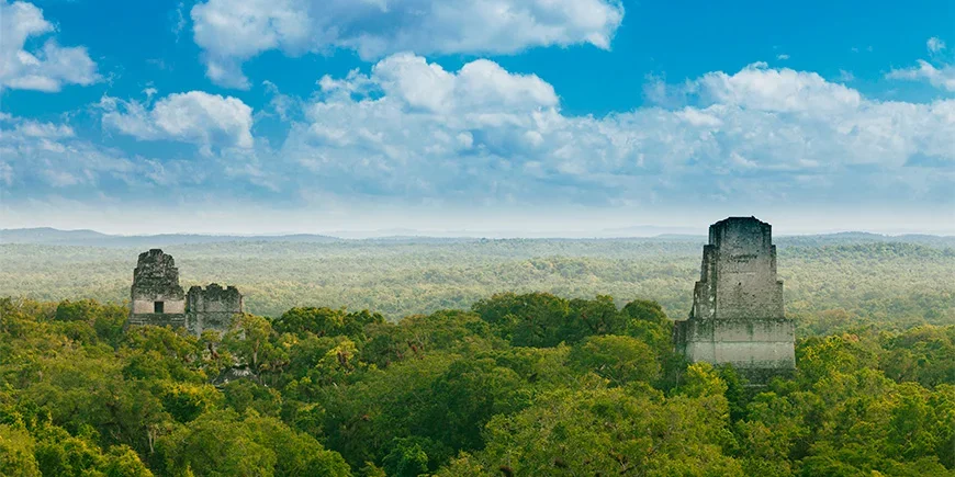 The Tikal ruins in the heart of the Guatemalan jungle