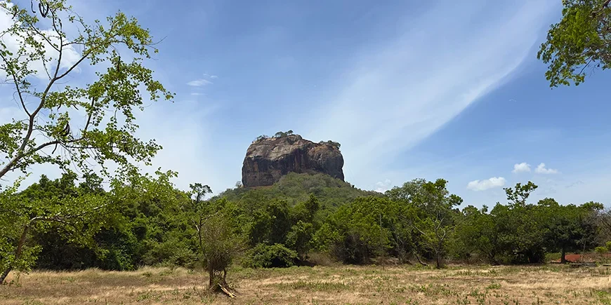 Sigiriya on a cloudless day