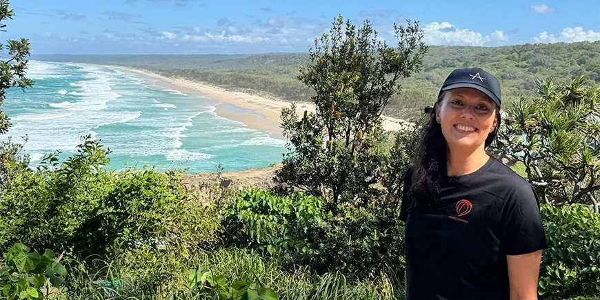 Christina on Straddie – the world’s second largest sand island