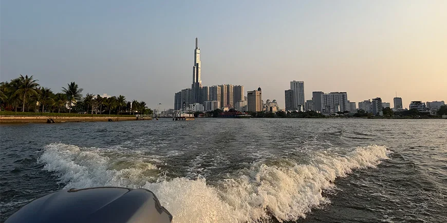 Ho Chi Minh City seen from the waterside