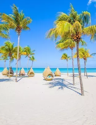 The beach at a resort in Varadero, Cuba