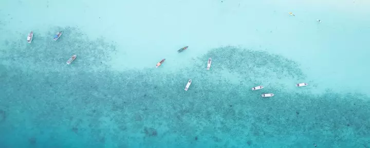 View of boats in Zanzibar’s waters