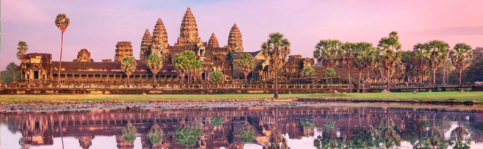 Reflection of Angkor Wat in Cambodia