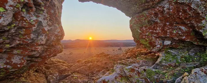 Sunset in Isalo National Park in Madagascar