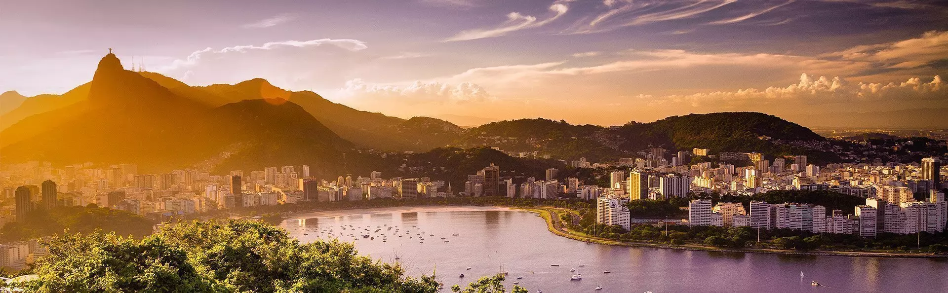 Aerial photo of the Christ the Redeemer monument and Mount Corcovado in Rio de Janeiro, Brazil