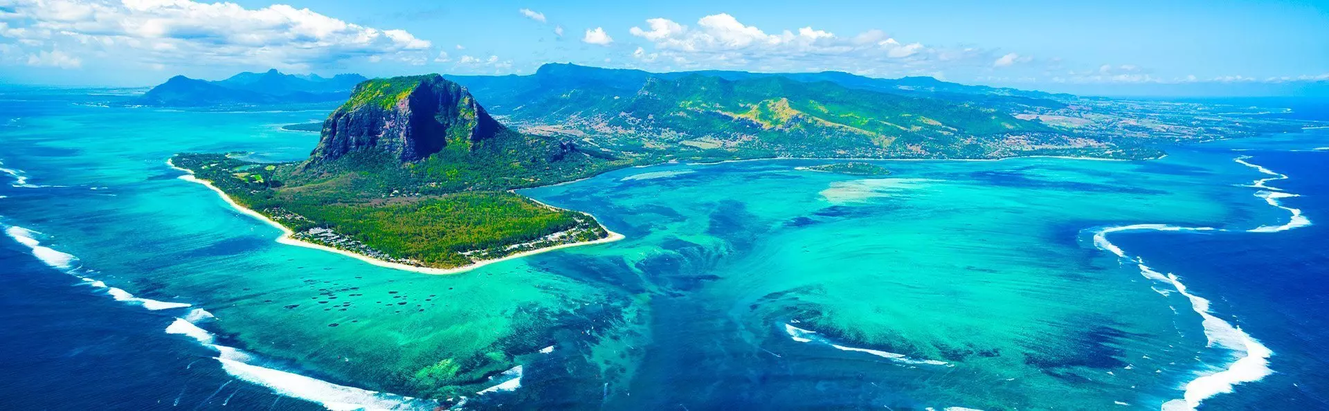 Overview of tropical Mauritius