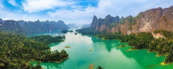 Cheow Lan Lake in Khao Sok, Thailand