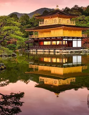 The Golden Pavilion, Kinkakuji in Kyoto, Japan