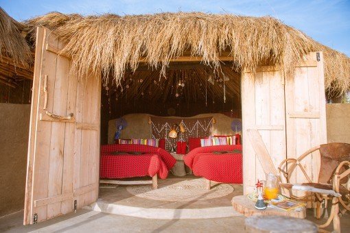 One of the lodge’s traditional Masai huts